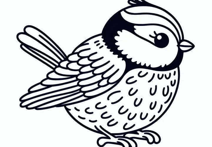 Zadarmo maľovanka vtáka modrej sýkorky