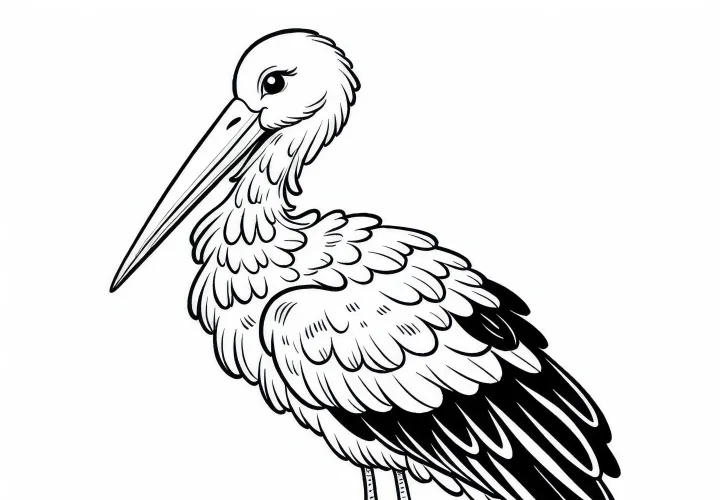 Sťahujte si zadarmo maľovanku s bocianom Sťahujte si zadarmo maľovanku s bocianom