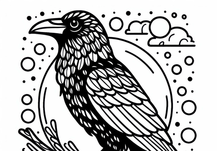 Paukščio piešimo šablonas nemokamai