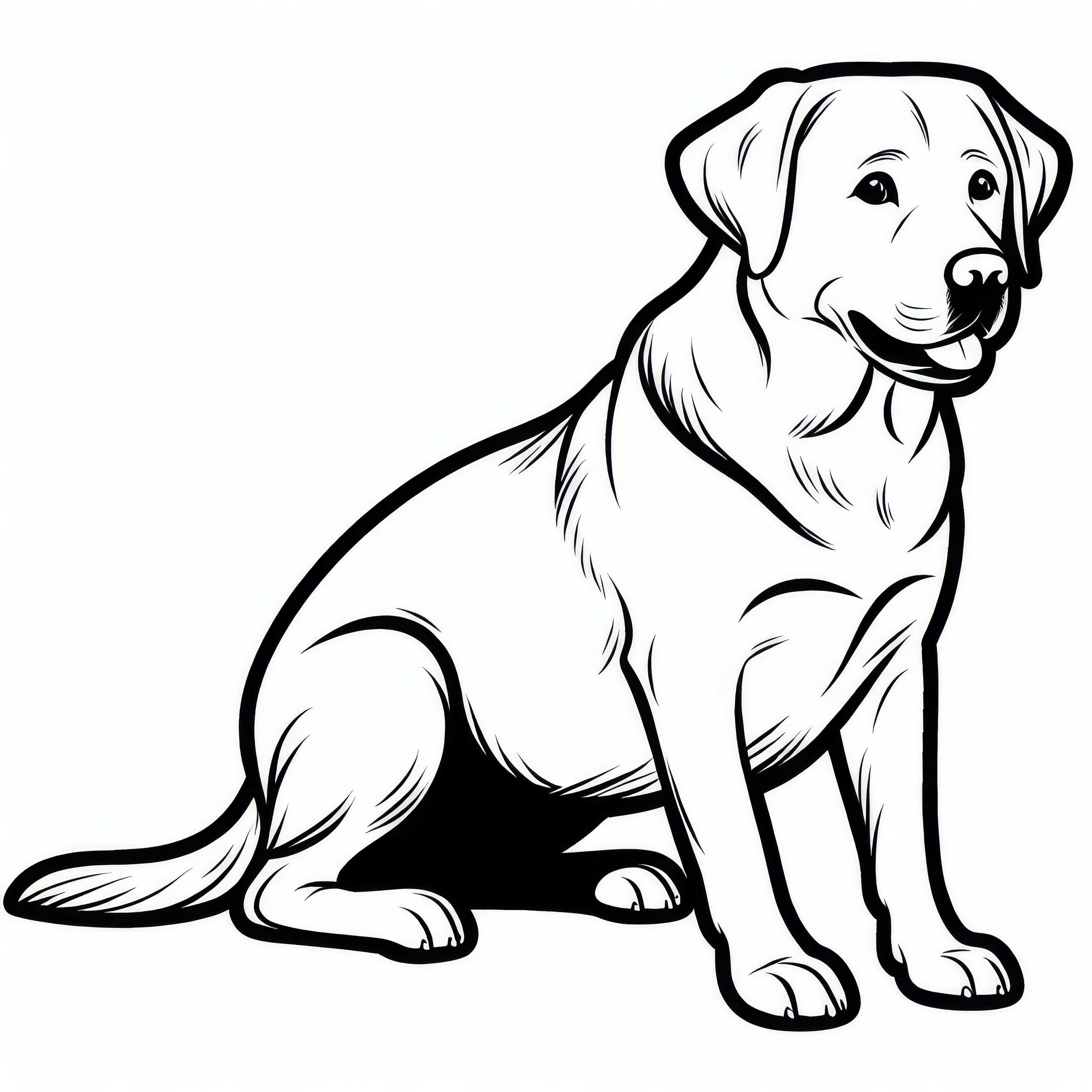 Labrador Retriever modelo para colorir cachorro grátis