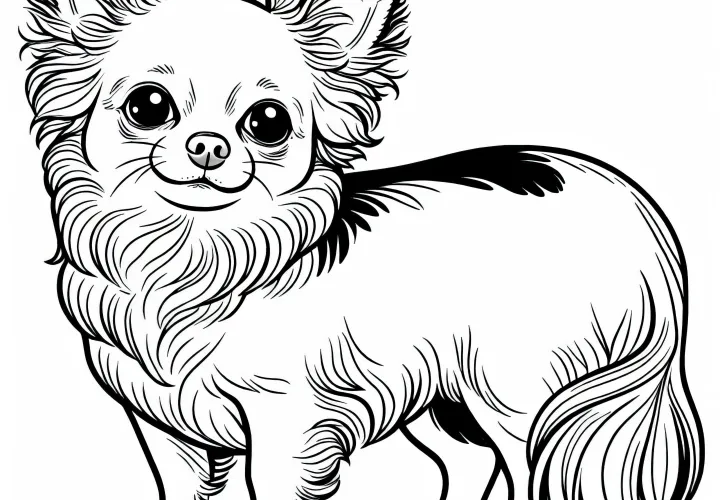 Chihuahua omalovánka pre psov a bezplatné stiahnutie