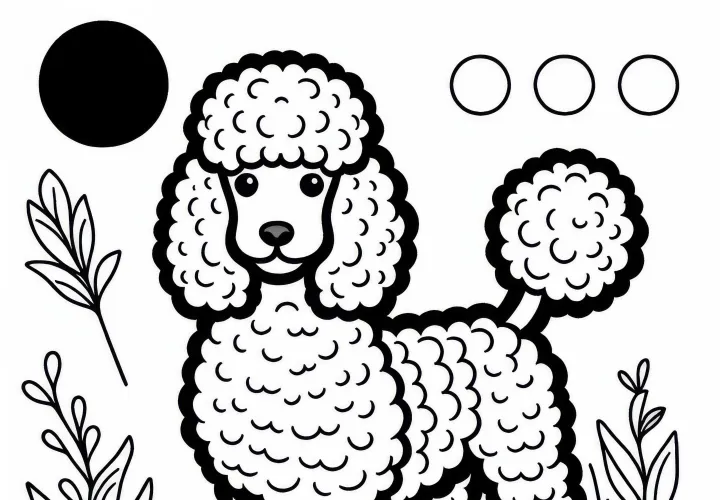 Pudel maľovanka pes zadarmo