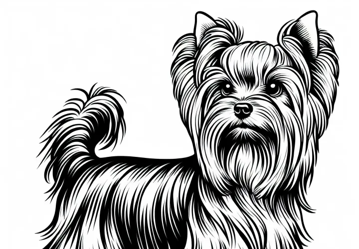 Malba šablóna Yorkshire Terriera zadarmo