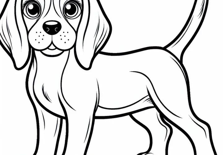 Beagle maľovanka pes zadarmo