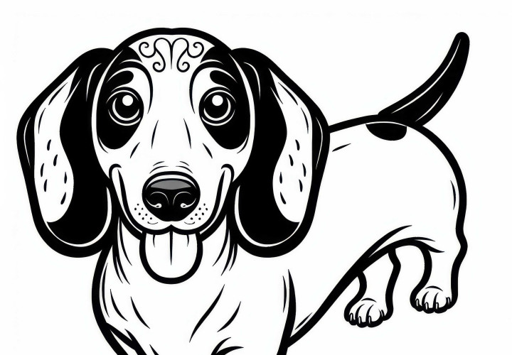 Desenho para colorir de Dachshund gratuito