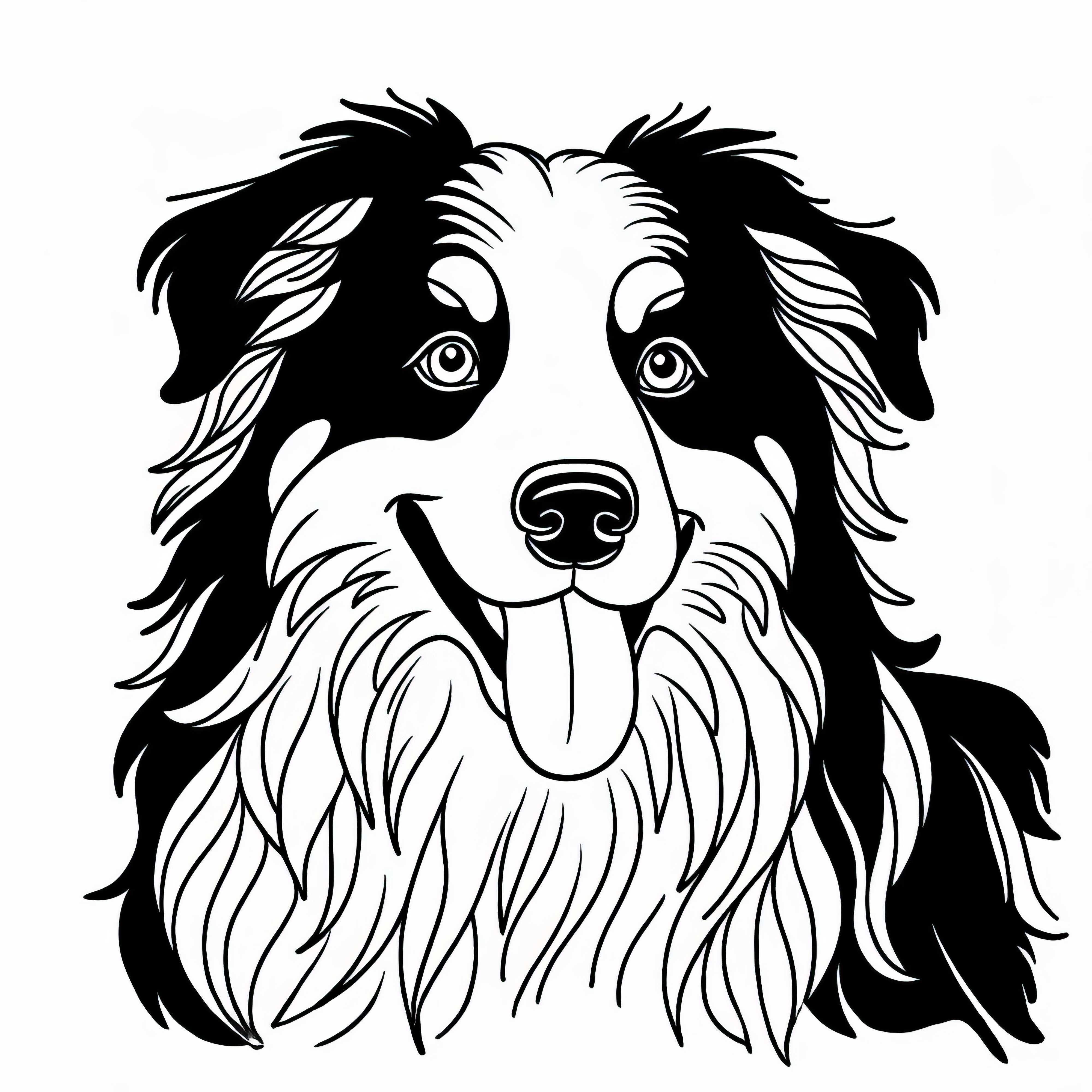 Modelo de pintura de Australian Shepherd - Download gratuito para amantes de colorir