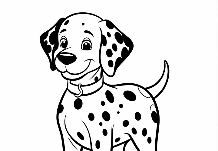 Desenho para colorir de dálmata grátis