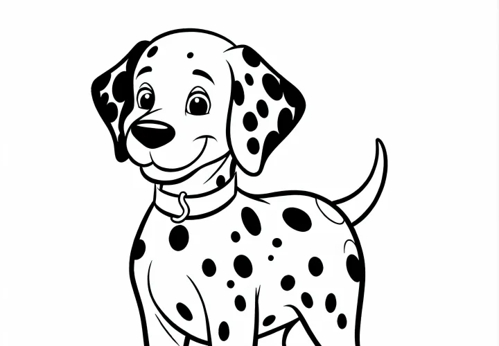 Dalmatínsky pes omaľovánka zdarma