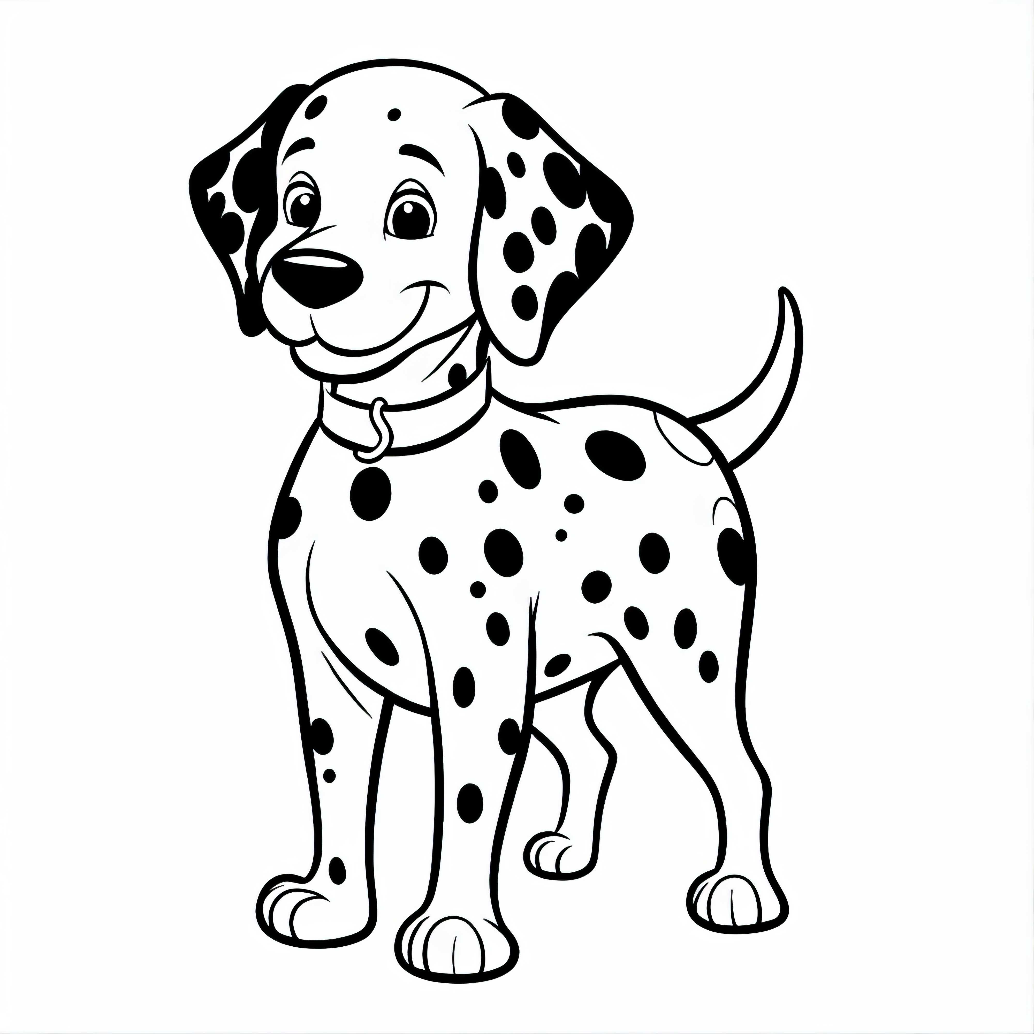Imagem para colorir de Dálmata gratuita