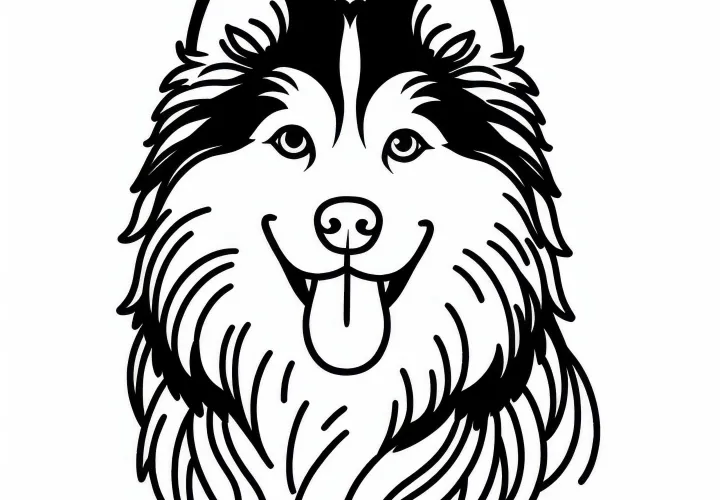 Sibírsky husky omalovánka pes zadarmo