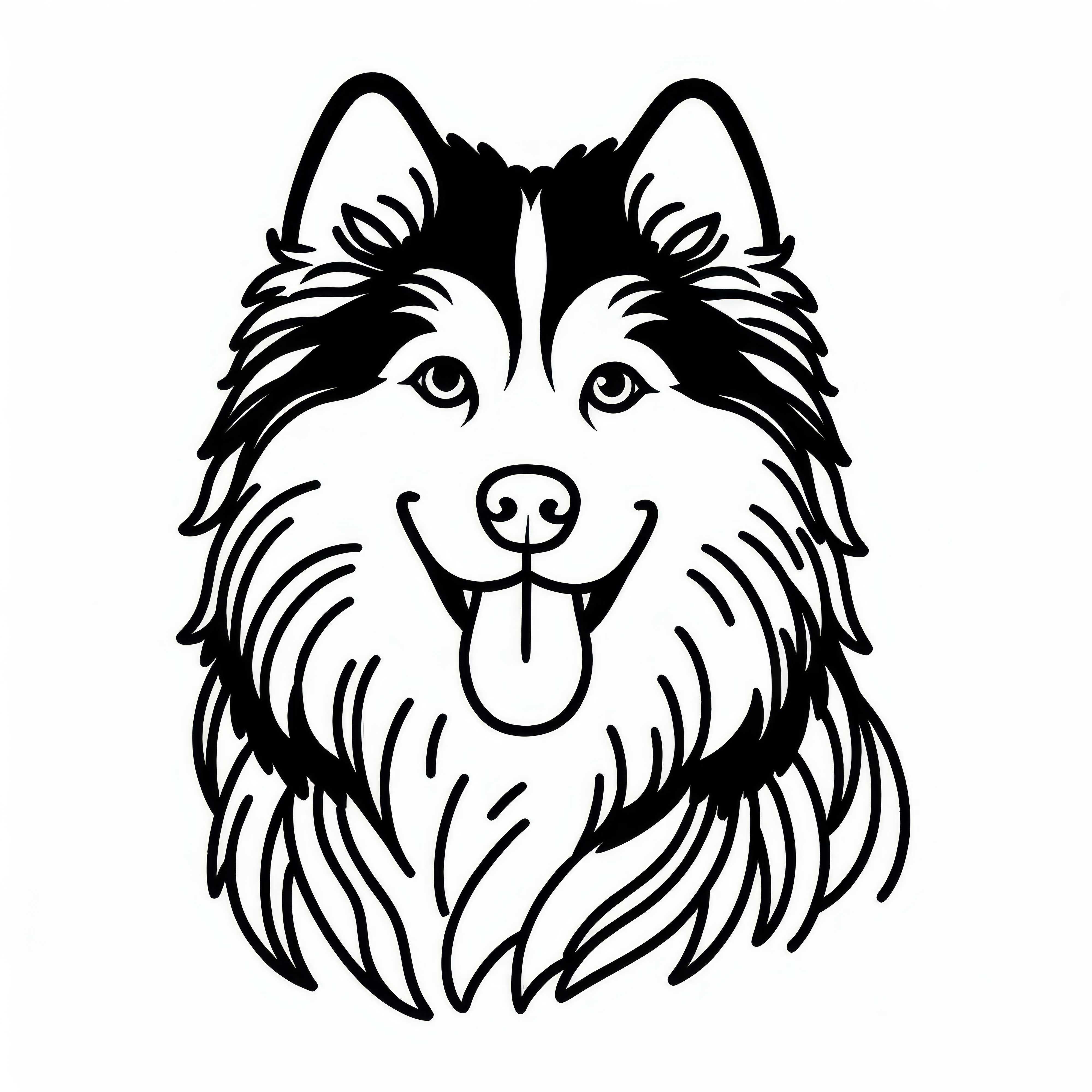 Modelo de color para cachorro Husky Siberiano gratuito