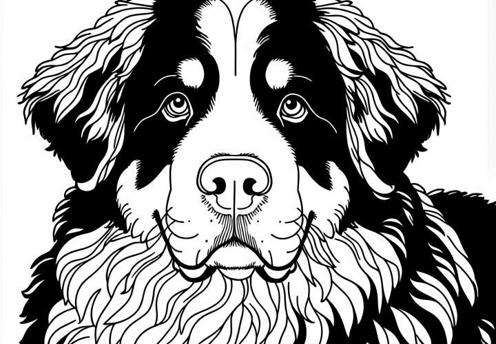 Desenho para colorir de Bernese Mountain Dog grátis
