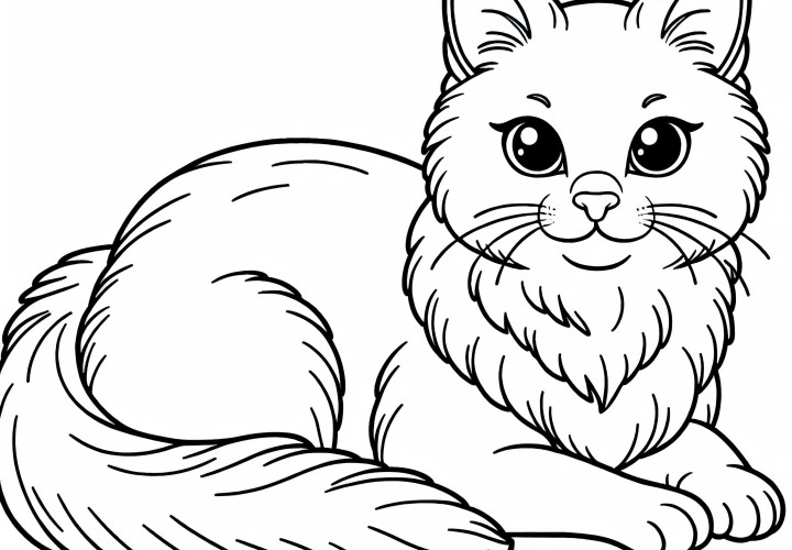 Free Cat Coloring Page