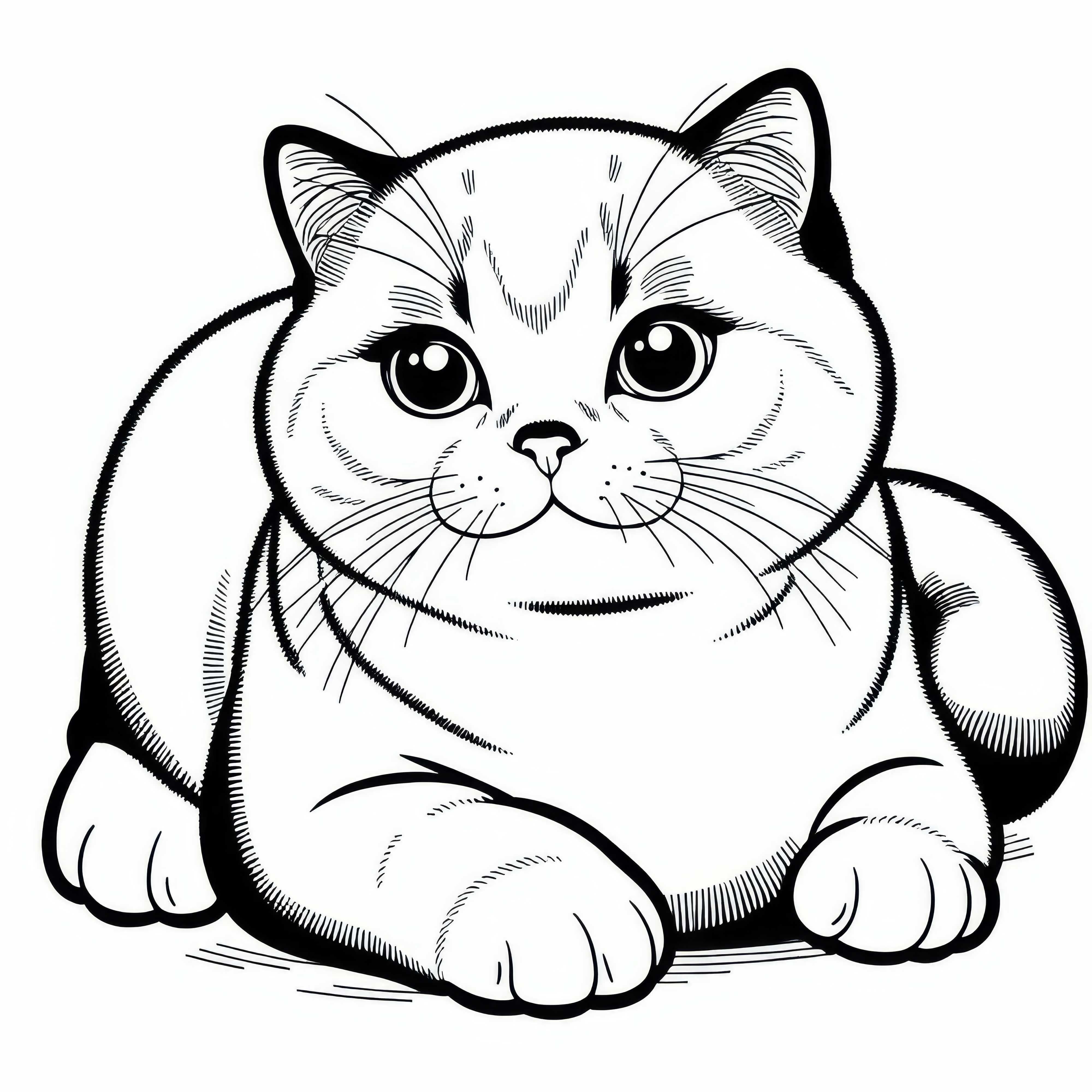 British Shorthair Coloring Page Cat Free British Shorthair Coloring Template Cat Free