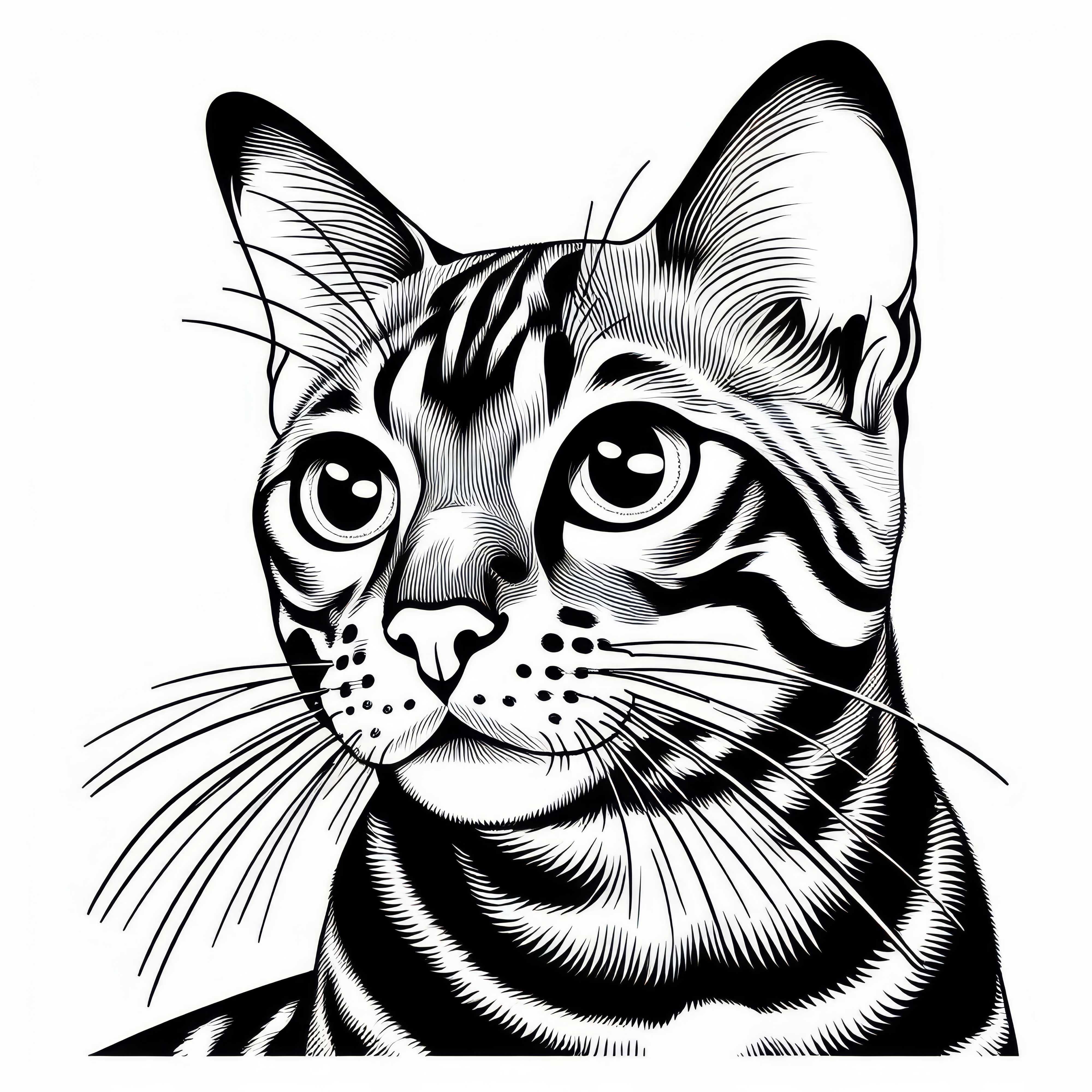 Bengal cat coloring page free Bengal Cat Coloring Page Free