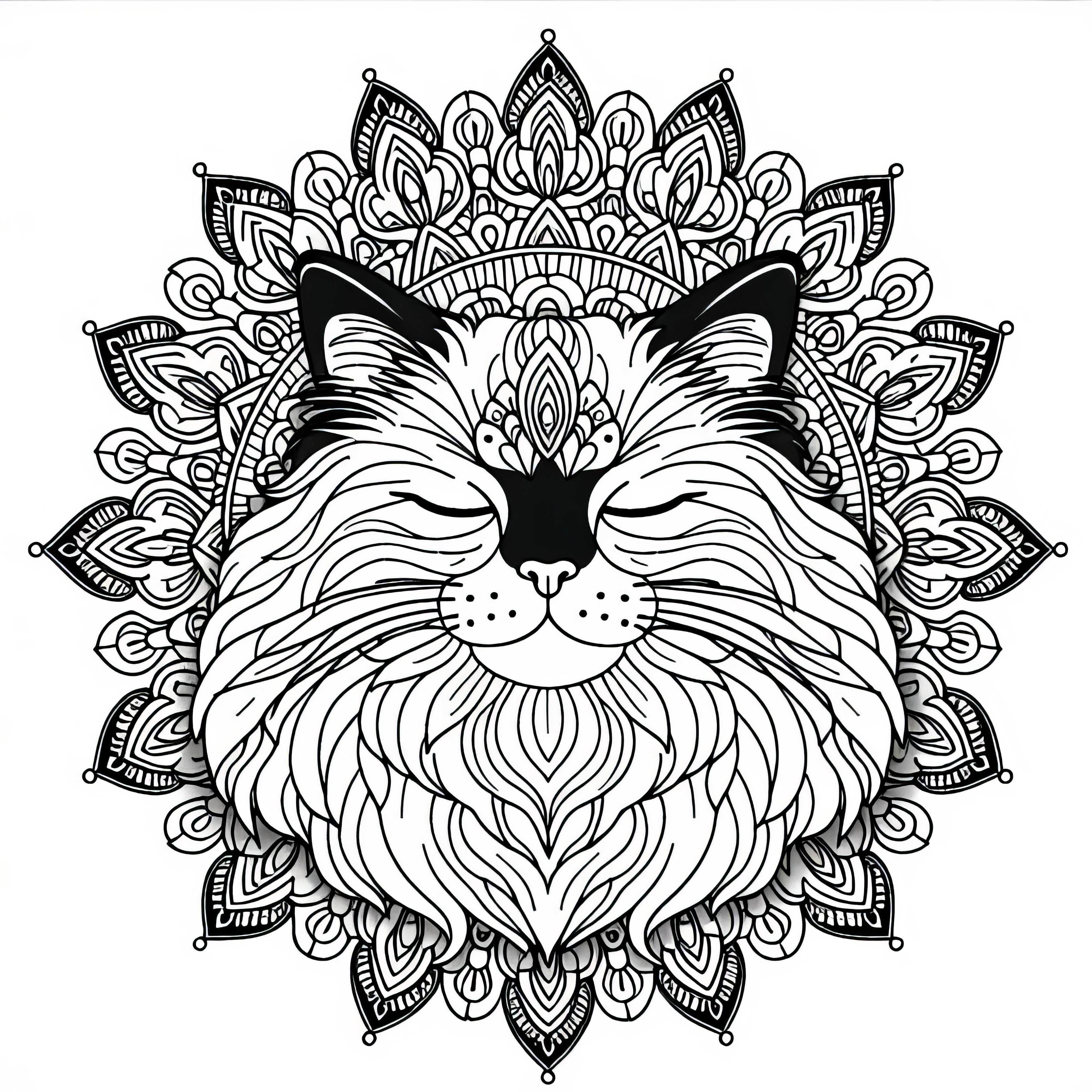 Free download coloring page of a Burmese cat Free download coloring page of the Sacred Birman cat