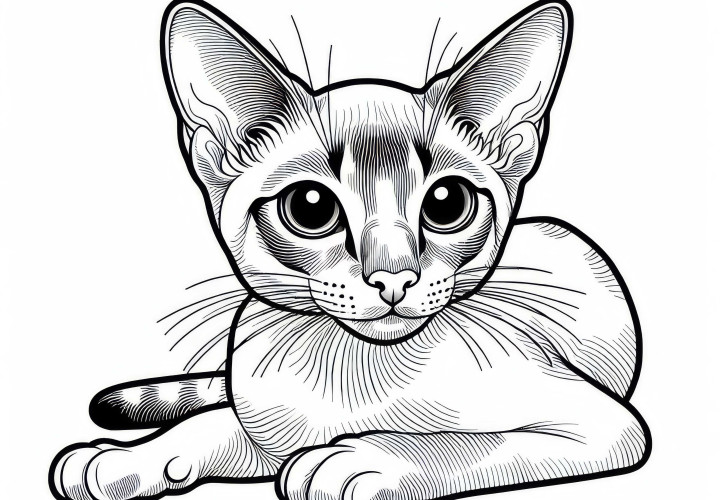 Singapore coloring page cat free