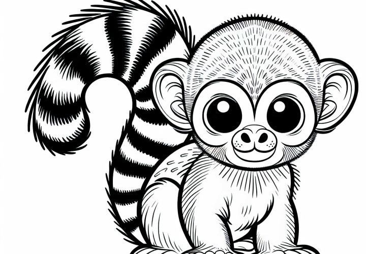 Immagine da colorare di scimmia scheletro gratis da scaricare