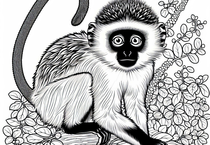 Disegno da colorare di un suricata: Immagine gratuita per il tuo prossimo divertimento con i colori