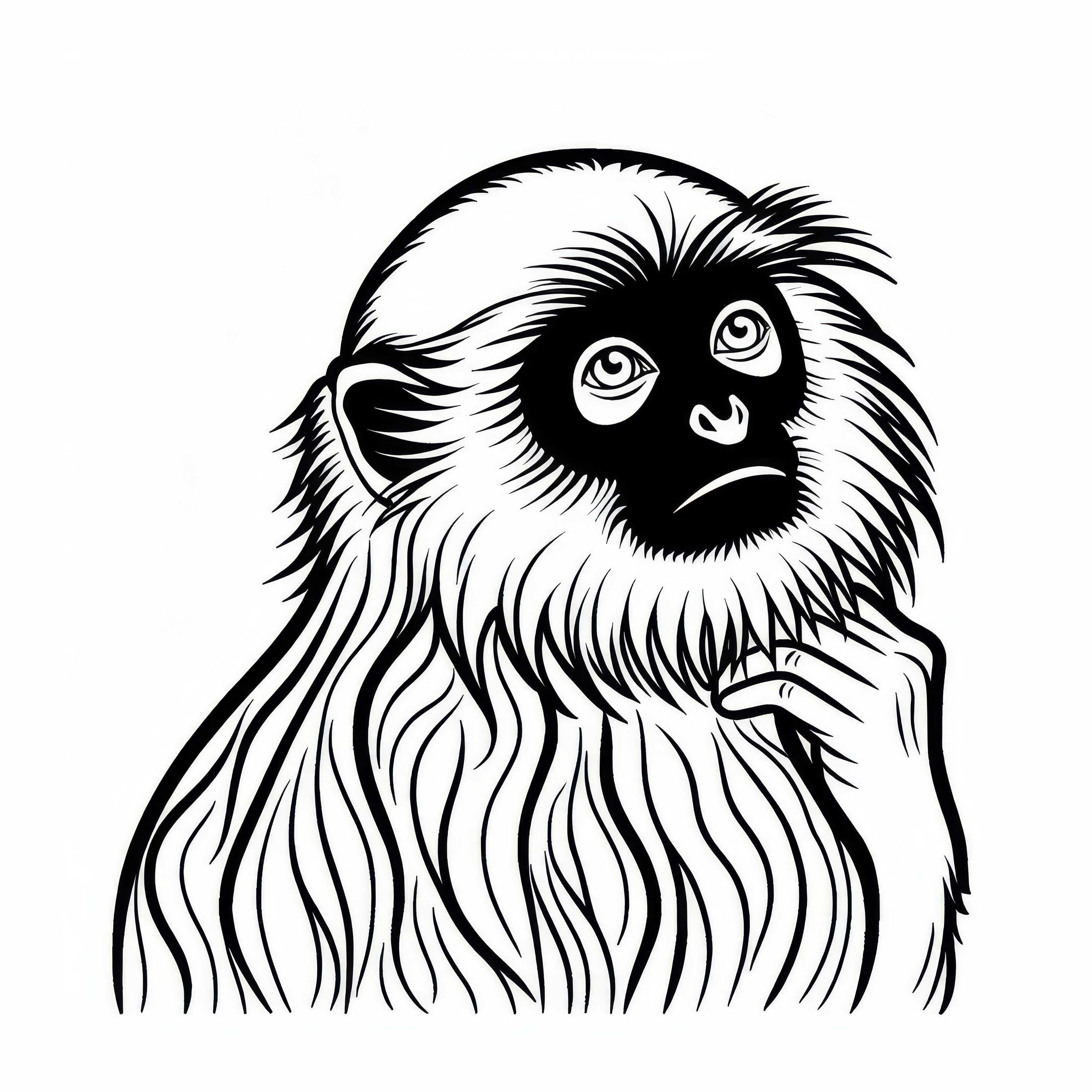 Disegno da colorare di Langur - Scimmia gratuita