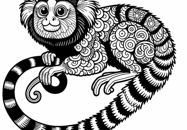 Marmoset králičik Maľovanka zadarmo