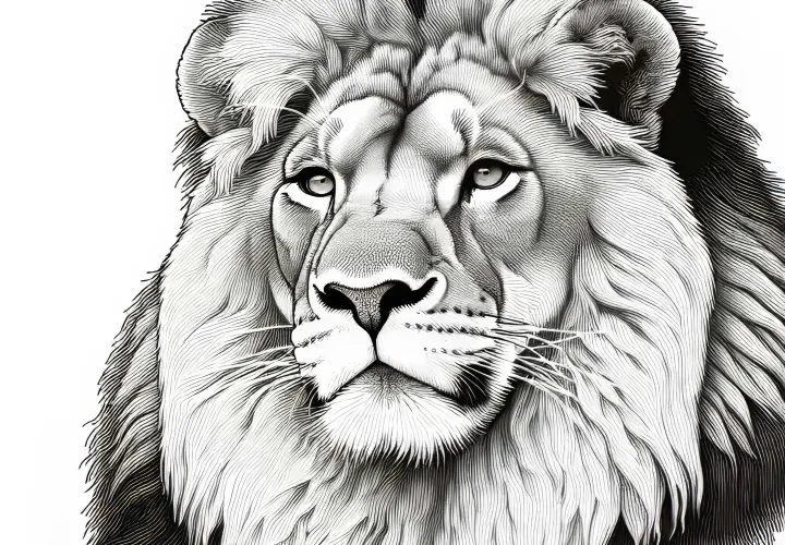Lev omalovánka zadarmo: Omalovánka pre veľkých aj malých