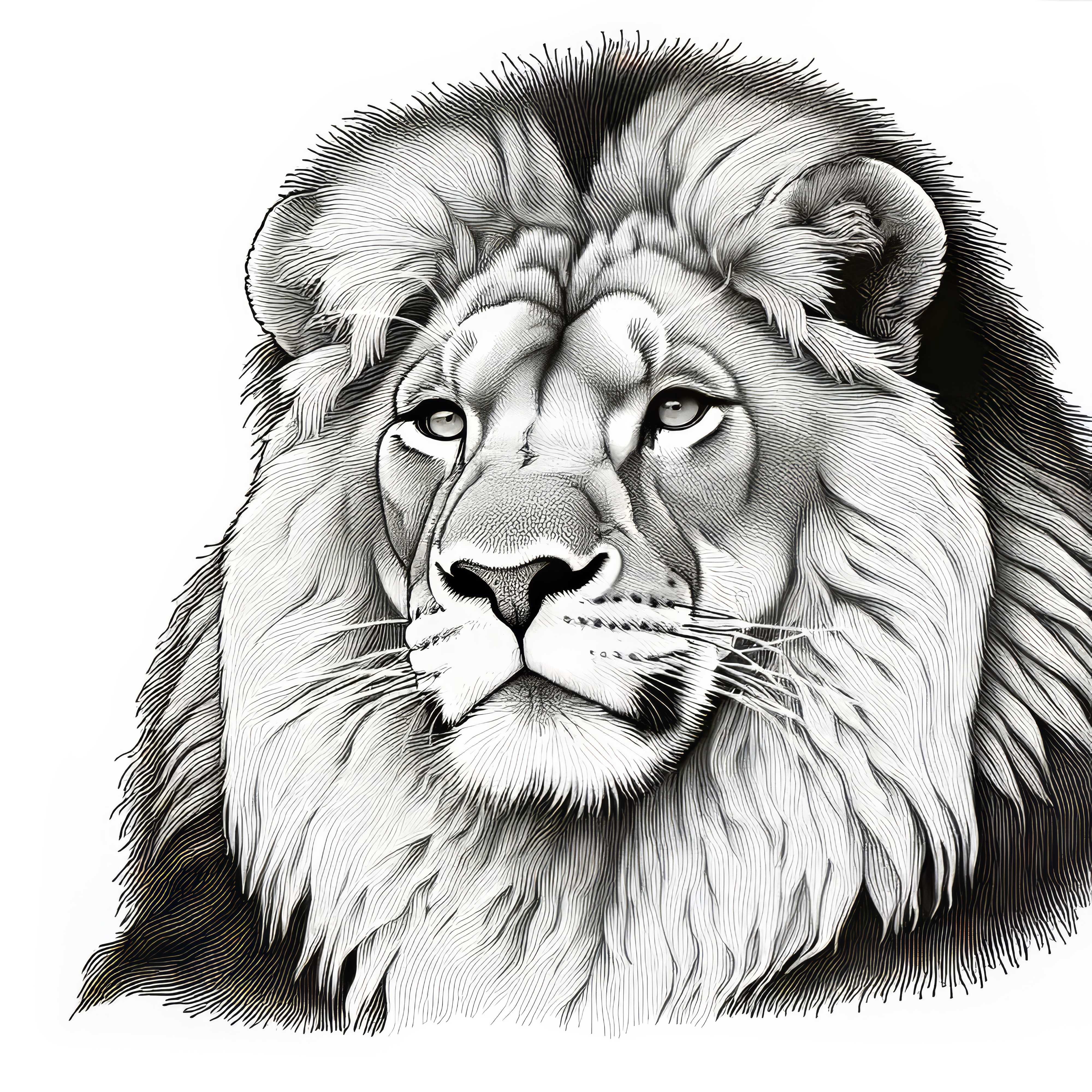 Leu Planșă de colorat gratuită: Imagine de colorat pentru mari și mici