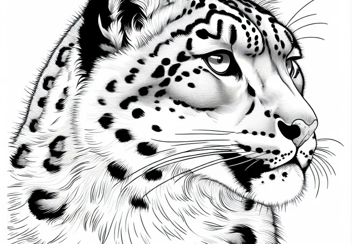 Malba snehového leoparda - Bezplatné stiahnutie