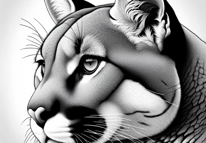 Bezplatná omaľovánka divokej mačky - Puma