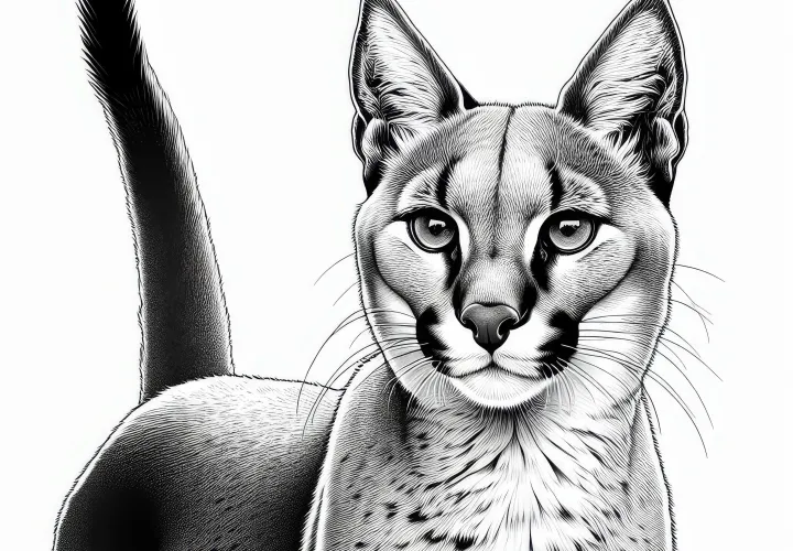 Karakal maľovanka na stiahnutie zadarmo