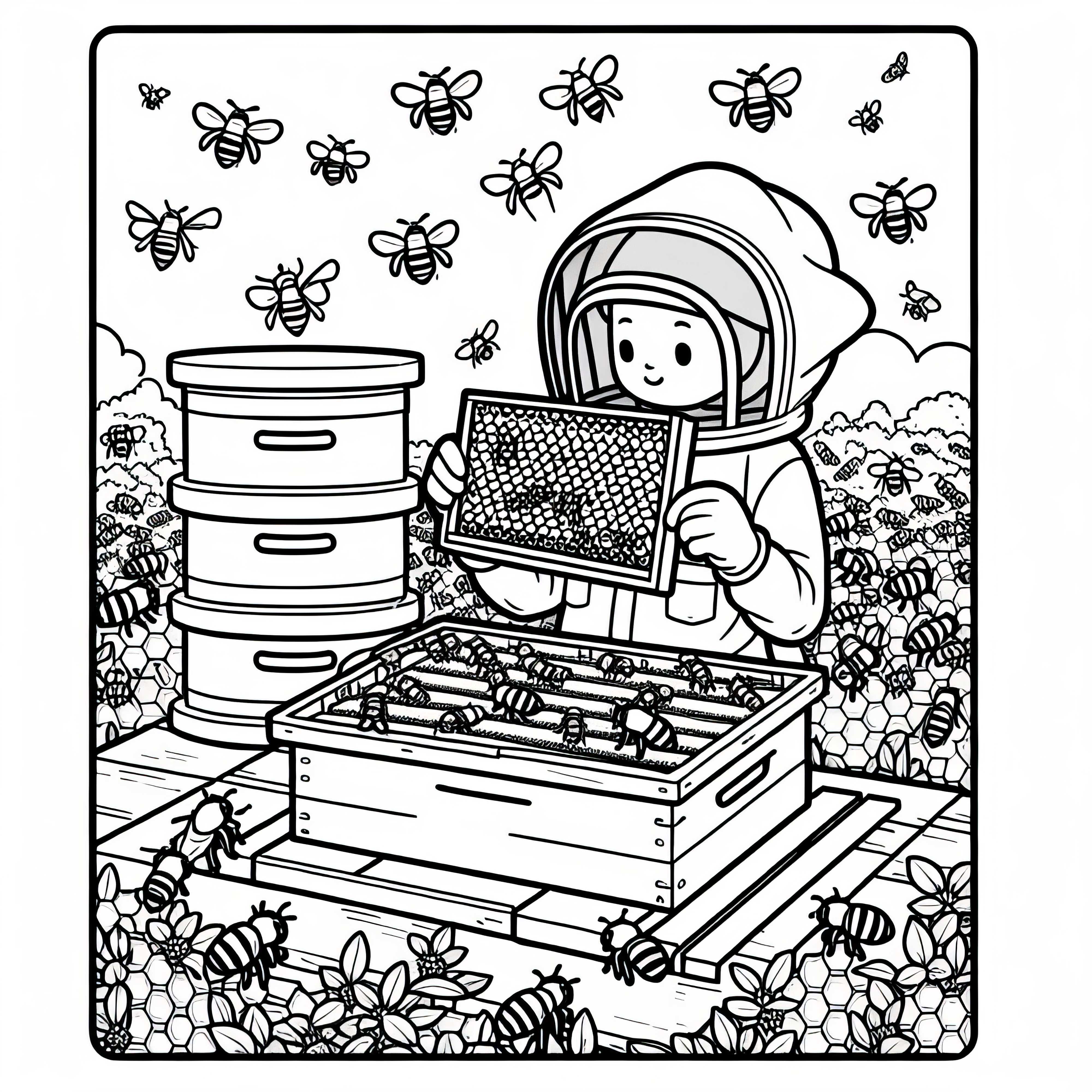 Bee Coloring Page Free – Coloring Picture of a Bee for Children Free Beekeeper Coloring Page - Coloring picture of a bee for children
