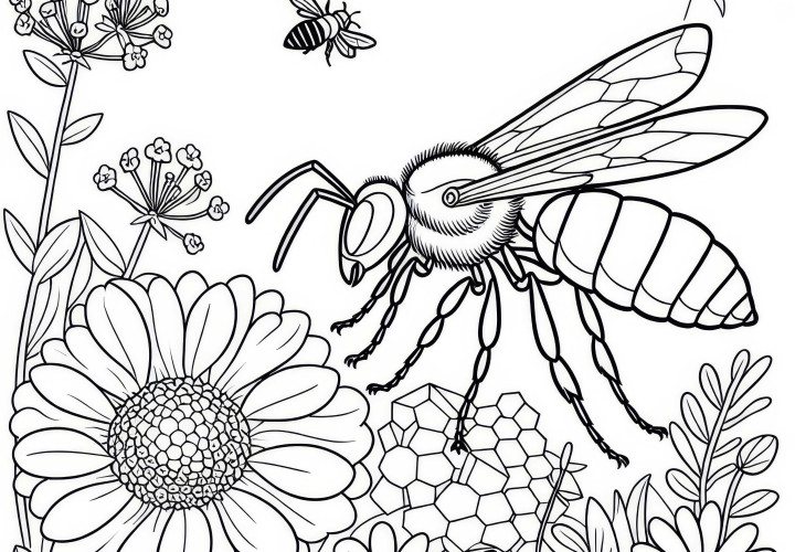 Hornet Coloring Page Free – Free Coloring Fun