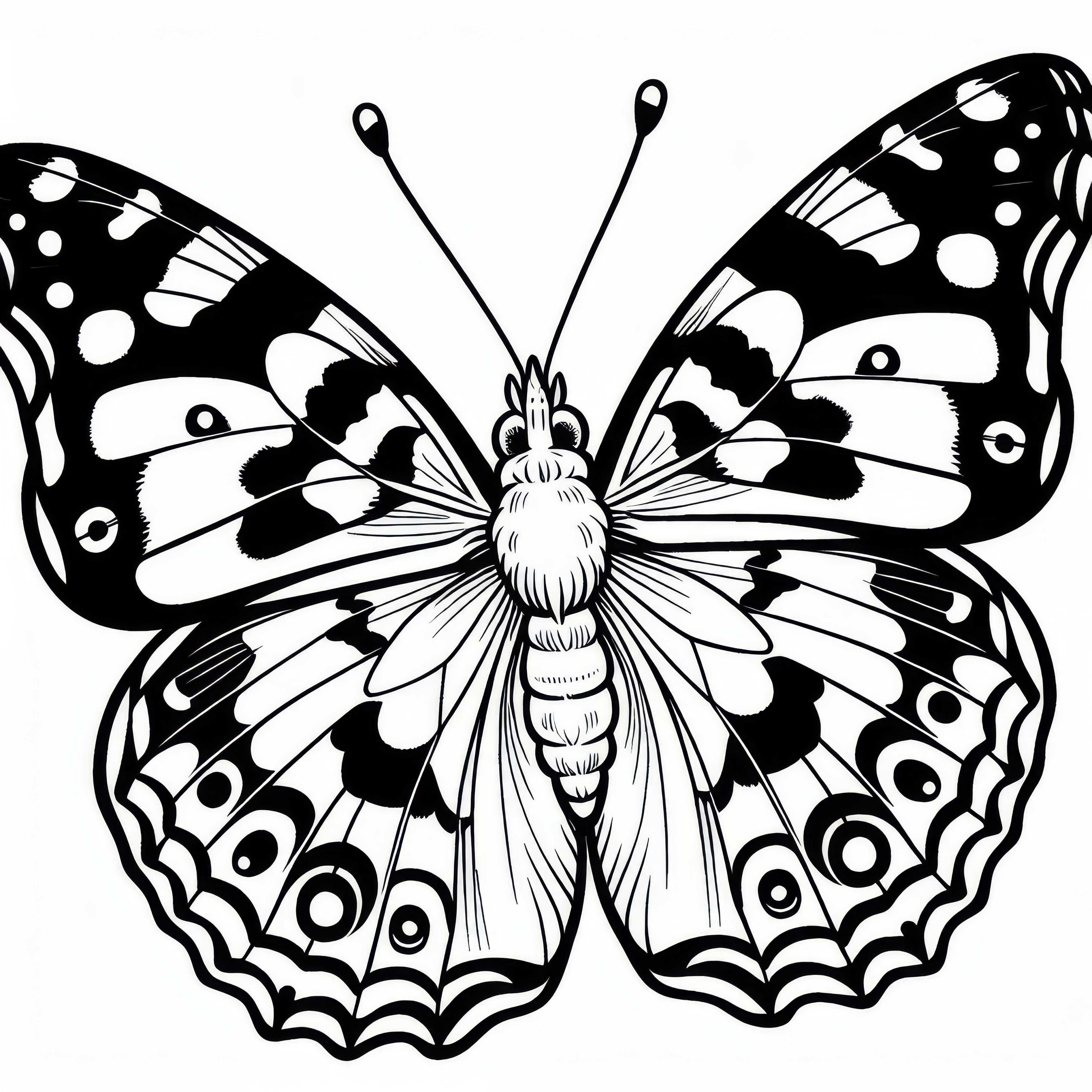 Coloring page butterfly Vanessa Atalanta - Free image for download