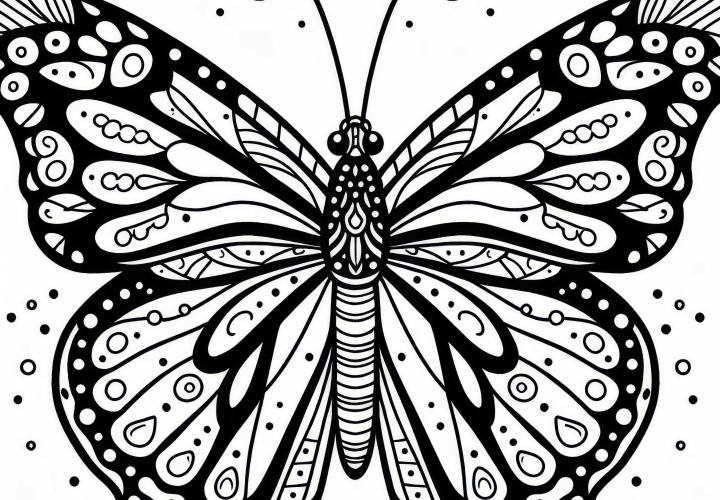 Monarch Butterfly Danaus Plexippus Coloring Page Free Monarch butterfly Danaus Plexippus coloring page butterfly free