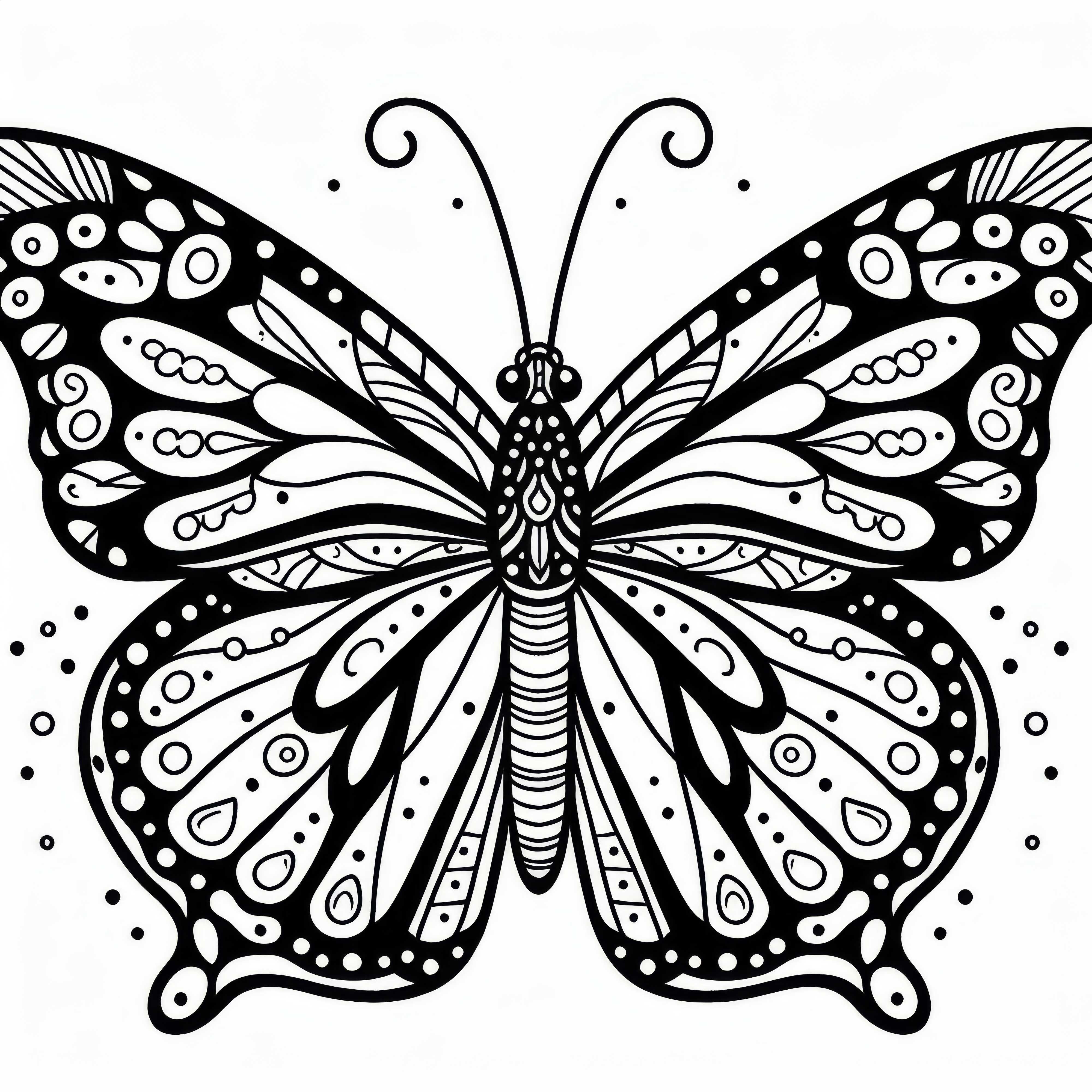 Monarch butterfly Danaus Plexippus coloring page butterfly free