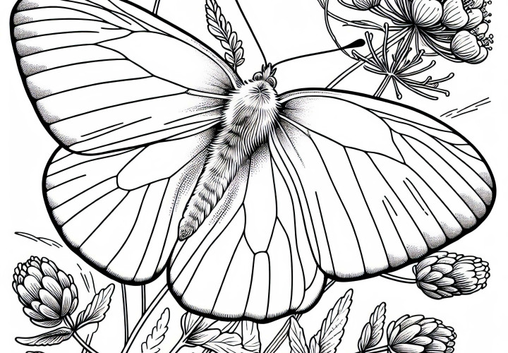 Coloring page of the lemon butterfly - Free butterfly design for coloring Coloring page of the lemon butterfly - Free butterfly design to color
