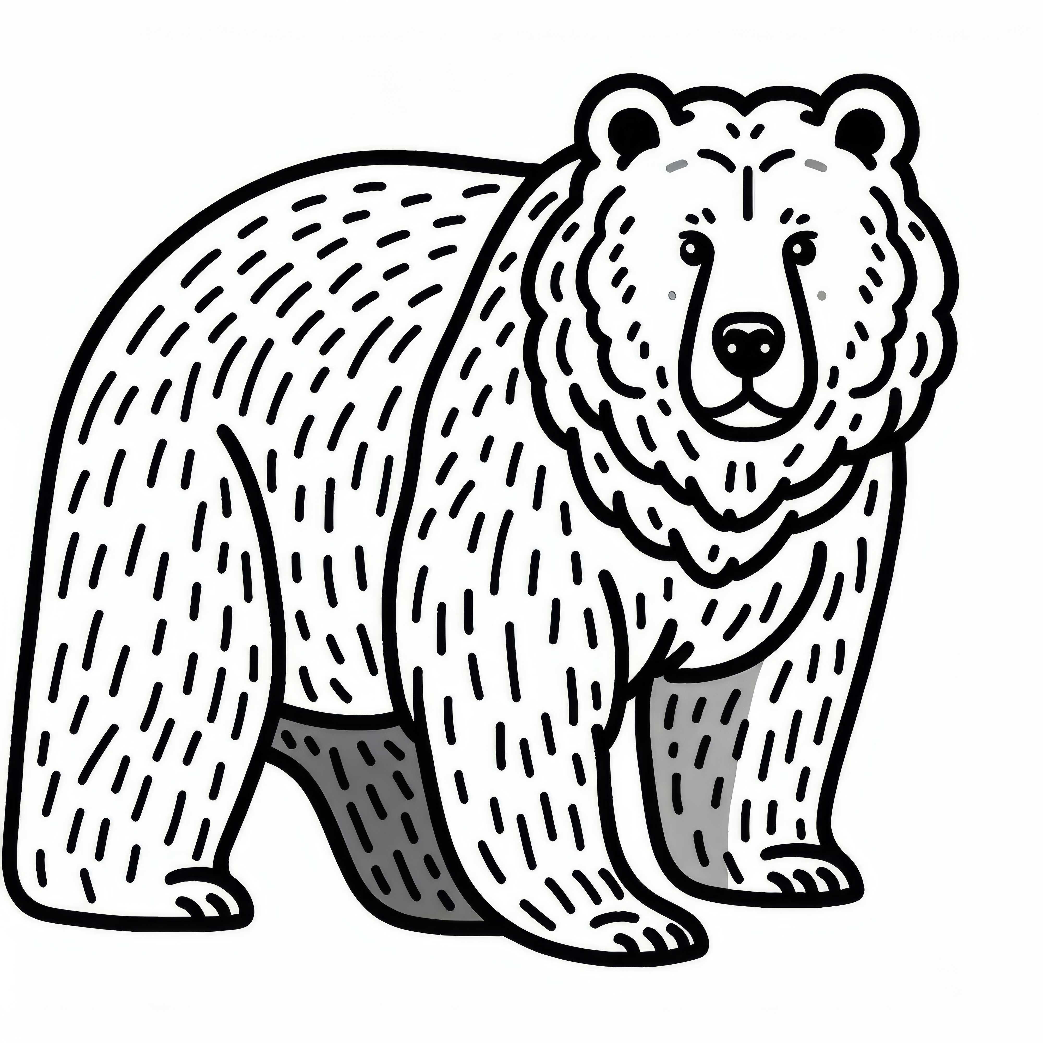 Zadarmo vyfarbenie obrázku medveďa hnedého – Stiahni si obrázok teraz!