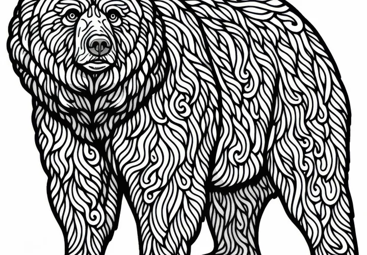 Grizzly medveď omietkový obrázok zadarmo