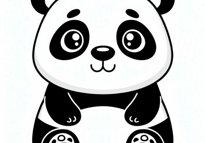 Veľká panda omalovánka zadarmo