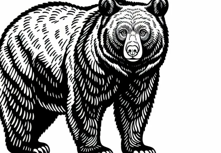 Americký čierny medveď maľovanka zadarmo Americký čierny medveď maľovanka zadarmo