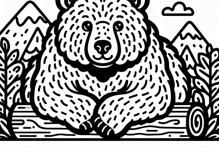 Himalájsky medveď ako maľovanka zadarmo