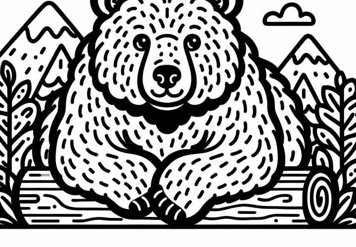 Himalájsky medveď ako maľovanka zadarmo