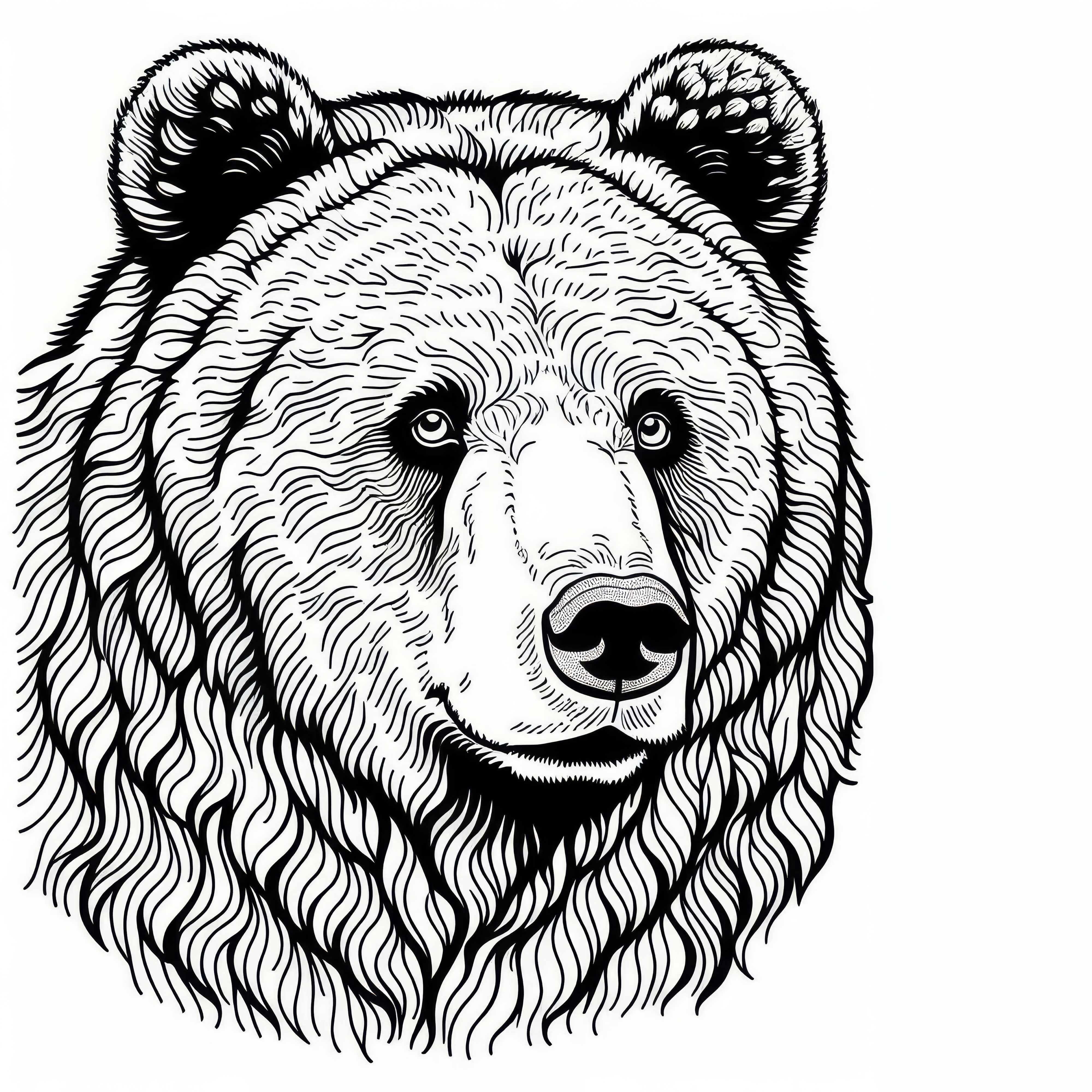 Modello da colorare dell'orso bruno siberiano gratis