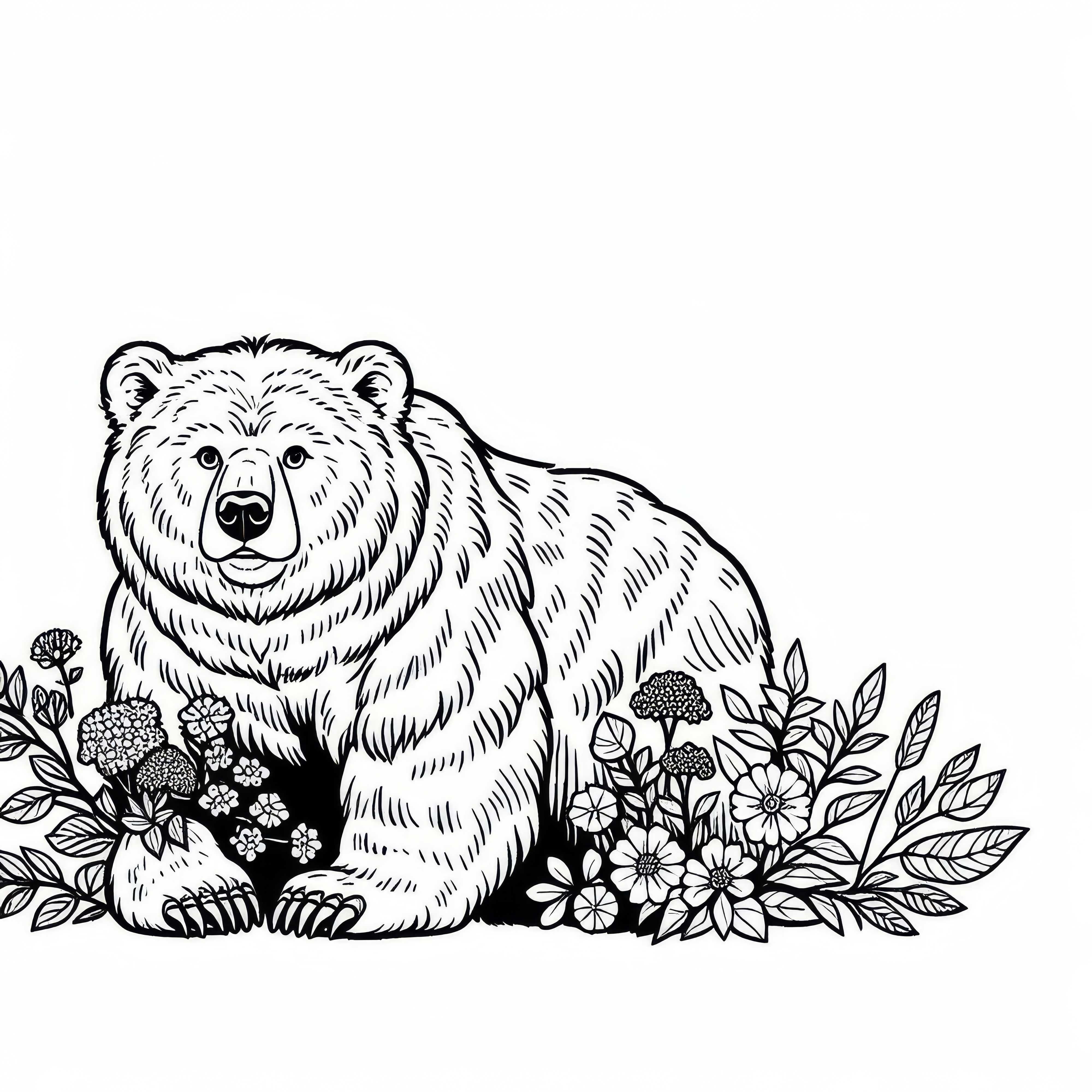 Bezplatná omaľovánka kamčatského medveďa Bezplatná omalovánka s medveďom kamčatským