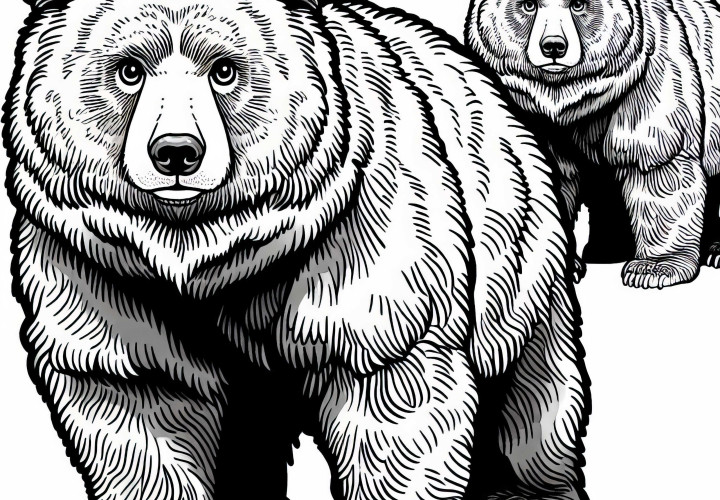 Ussuri medveď maľovanka zadarmo