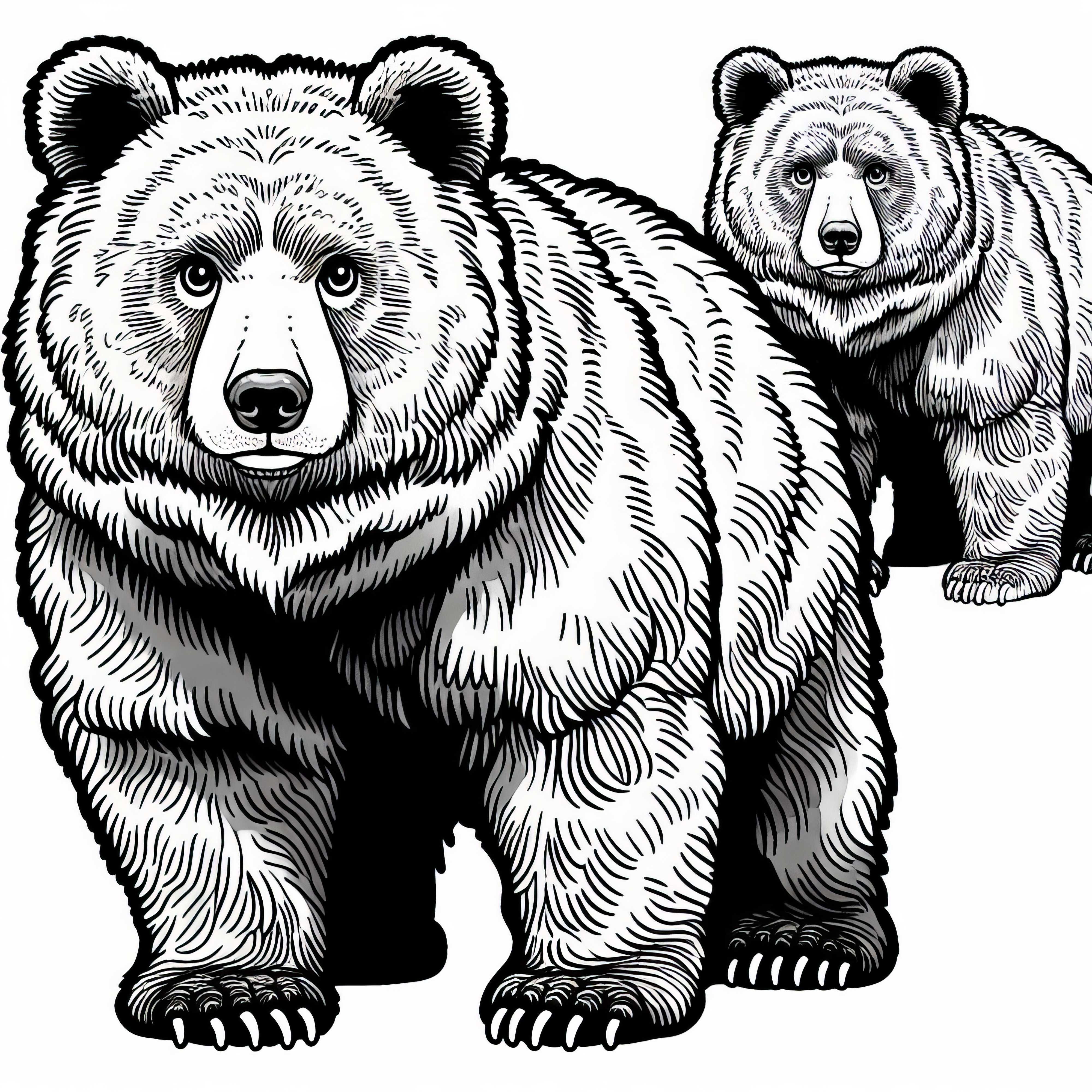 Ussuri medveď omalovánka zadarmo Ussuri medveď farbička zadarmo