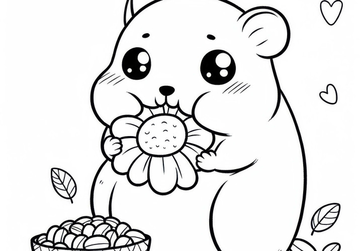 Hryzlik s naplnenými lícami – bezplatná predloha na maľovanie