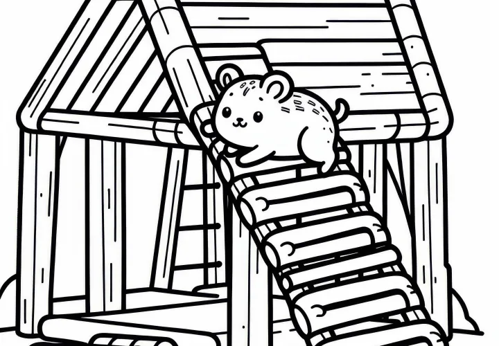 Krysa lezie na rampu - bezplatná vymaľovanka