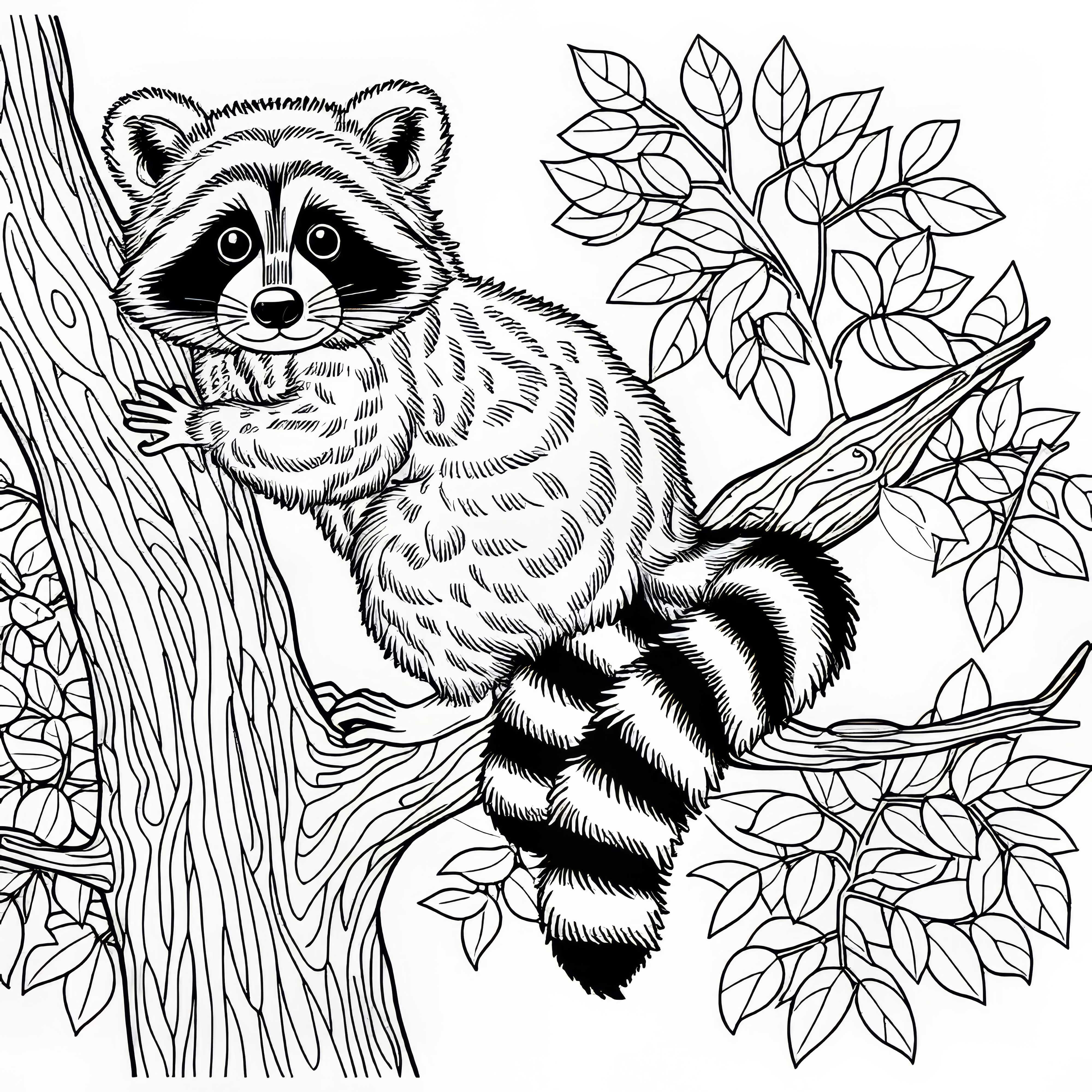 Mýval lezie na strom – bezplatná predloha na vymaľovanie Tuleň sa lezie na strom – bezplatná vymaľovanka