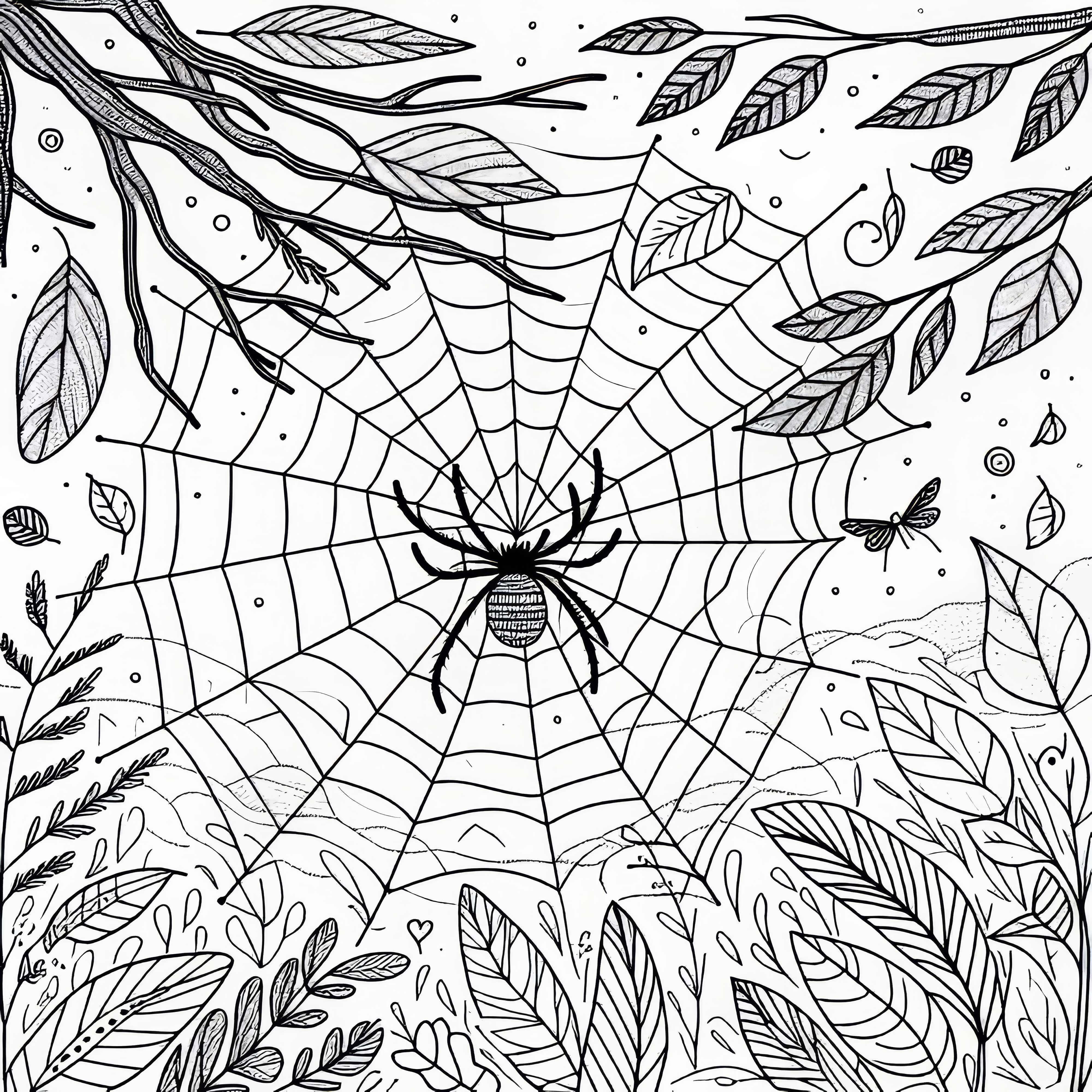 Pavúk tká svoju sieť – Oblíčka na vyfarbenie zadarmo Pavúk tká svoju sieť - Vymaľovanka zadarmo